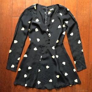 Reformation Emmy Navy & Yellow Dress